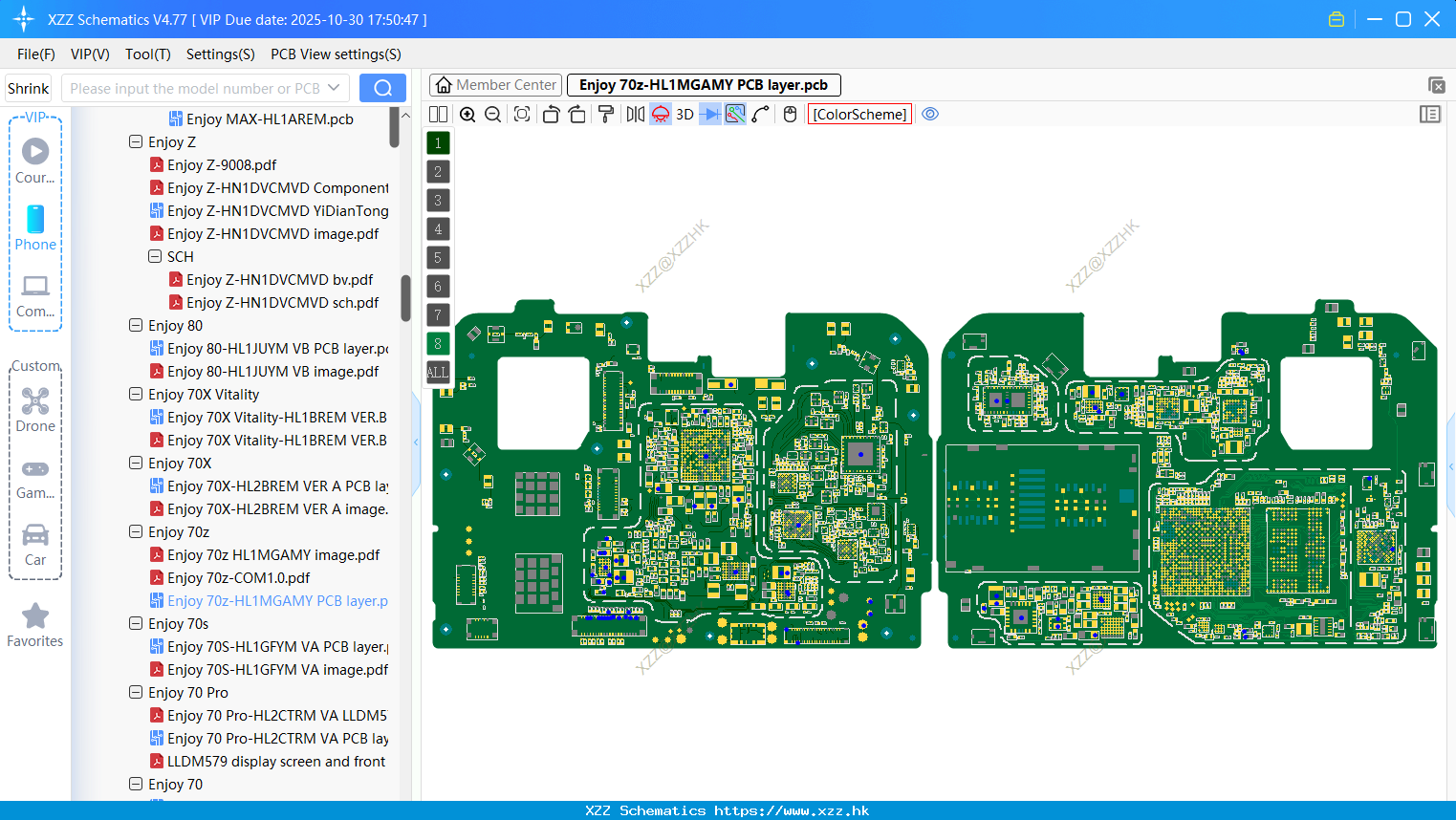 Huawei Enjoy 70z-HL1MGAMY PCB Layer